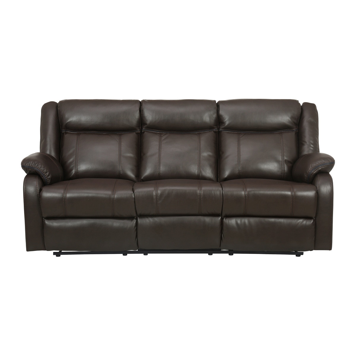 Homelegance Living Room Double Reclining Sofa with Center DropDown Cup