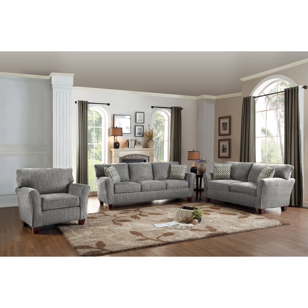 Homelegance Living Room Sofa 8225NGY-3 - Butterworths Of Petersburg ...