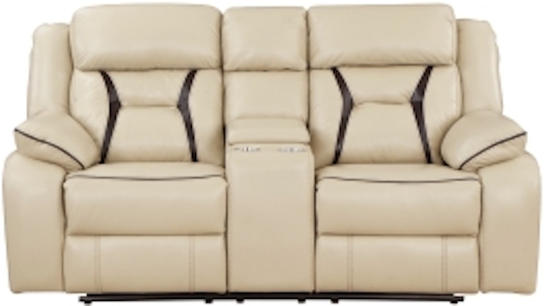 Homelegance Double Reclining Love Seat With Center Console 8229NBE-2 8229NBE-2
