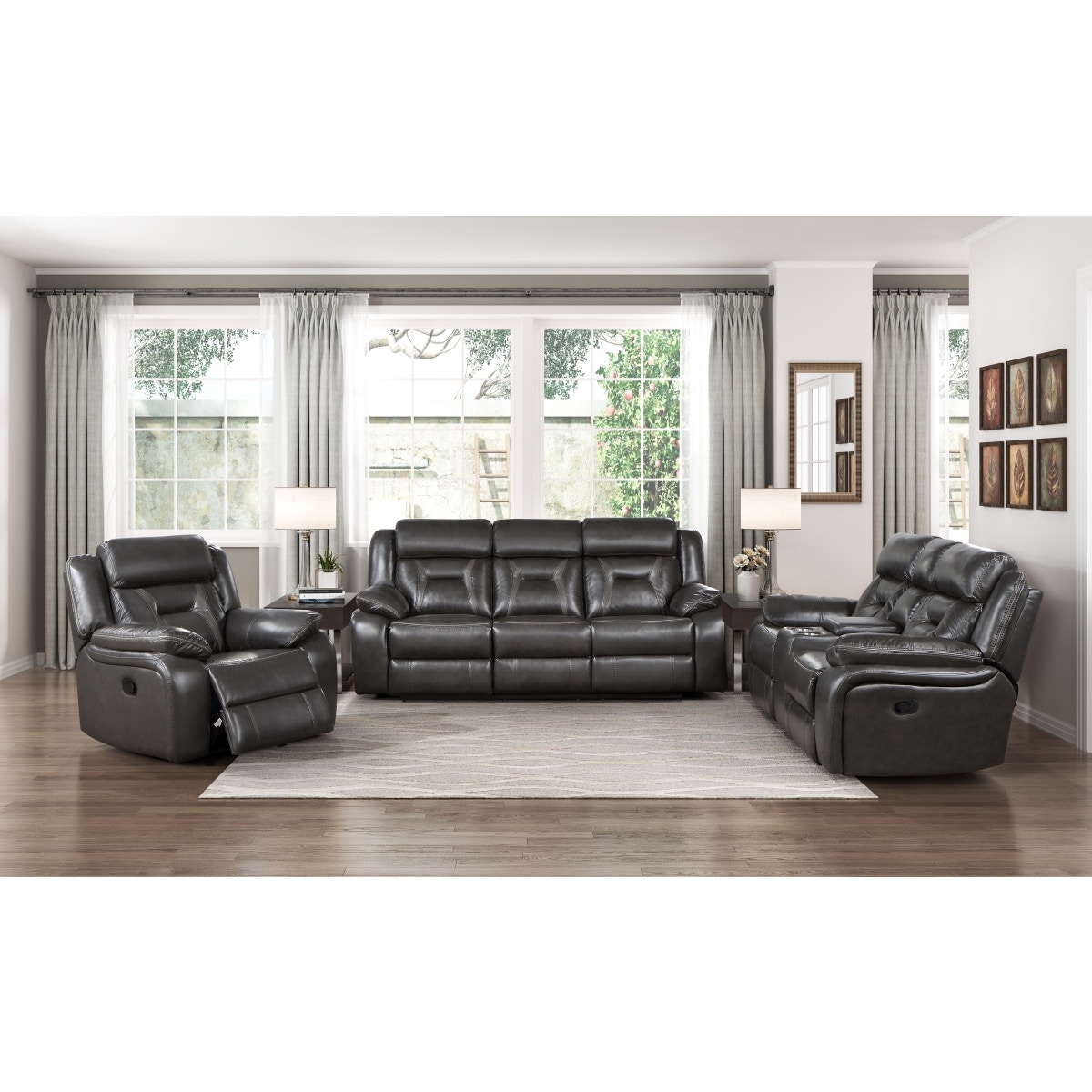 Loveseat with deals center console