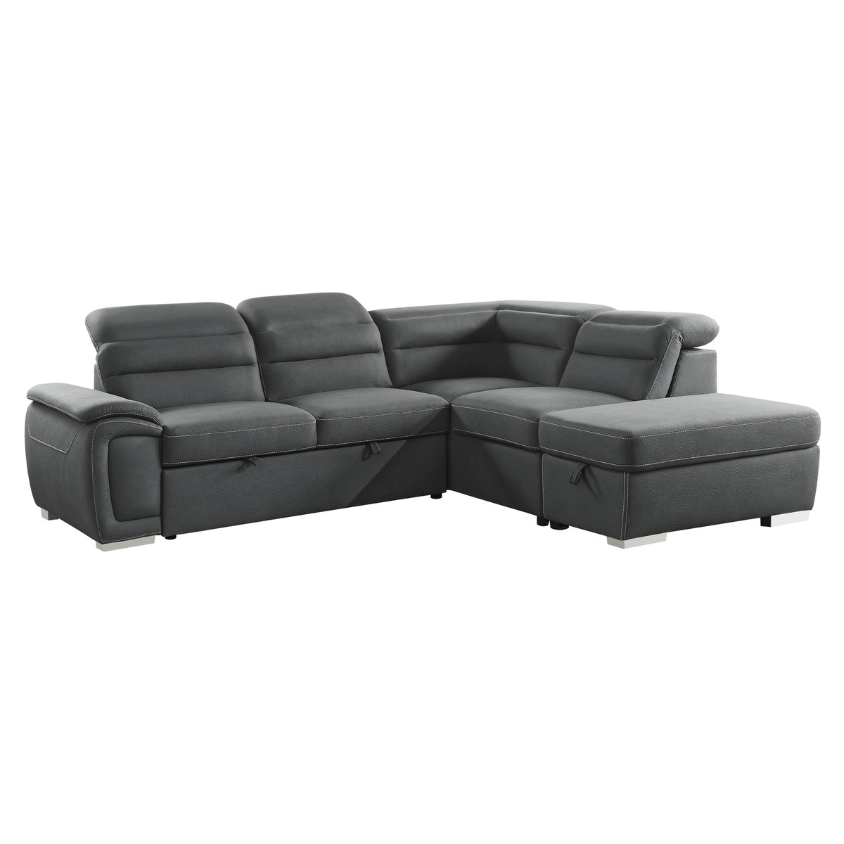 Sectional with deals pull out ottoman