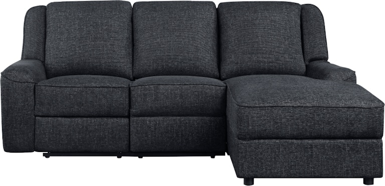 Homelegance 2-Piece Reclining Sectional with Right Chaise 8530EBKITSC
