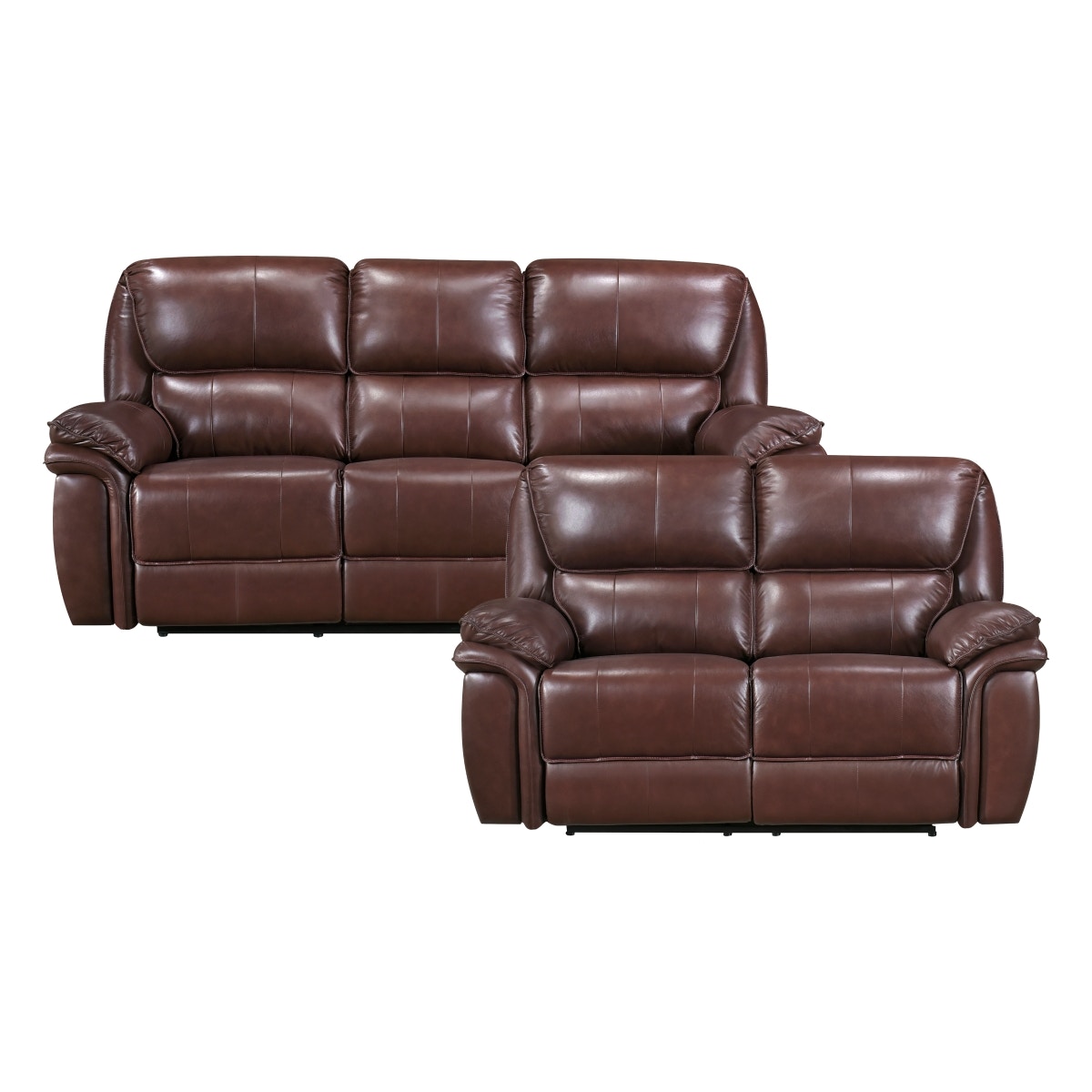 Homelegance 2pc Set: Sofa, Love 8588BRKIT2