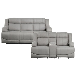 Homelegance 2pc Set: Sofa, Love 9207GRYKIT2