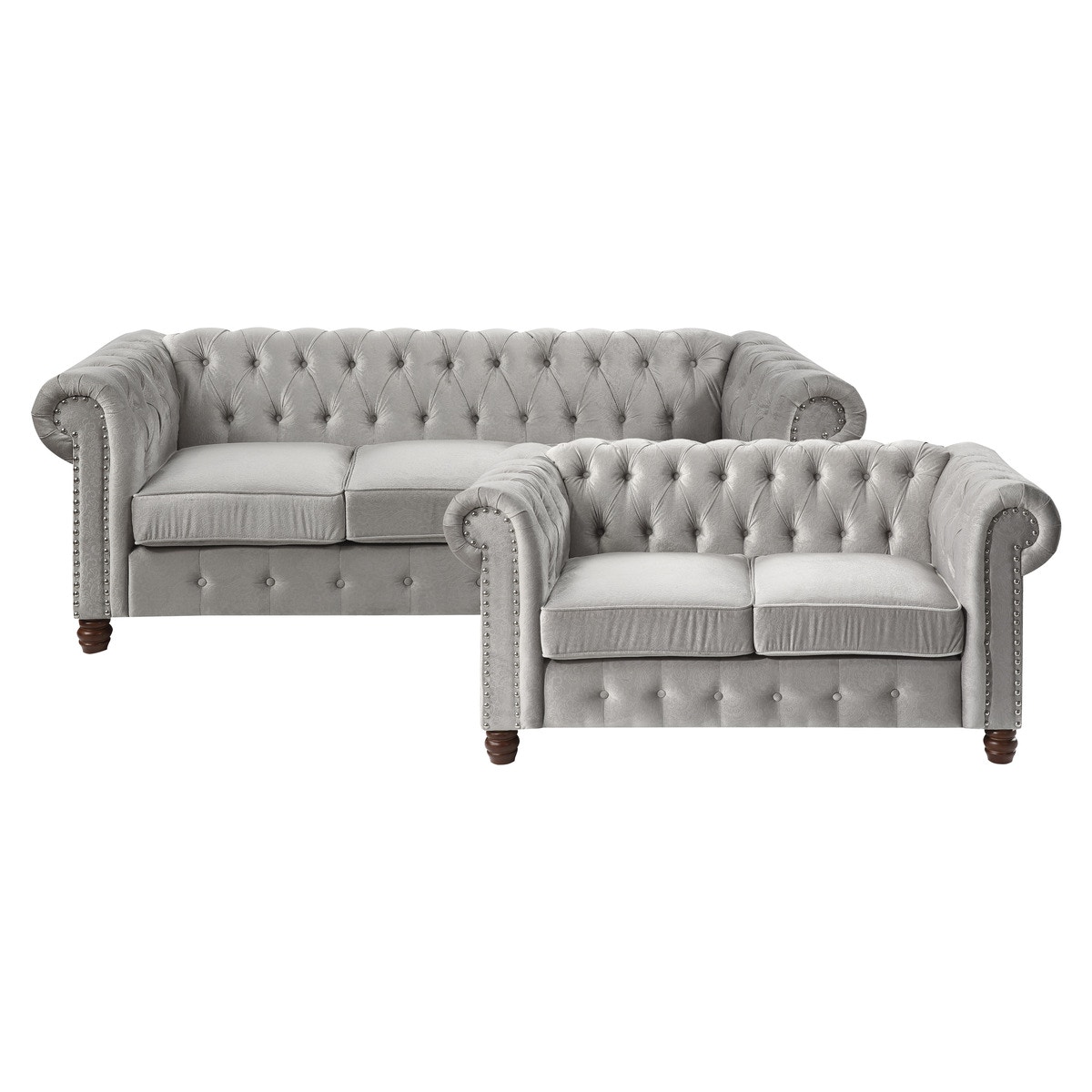 Homelegance 2pc Set: Sofa, Love 9326GYKIT2