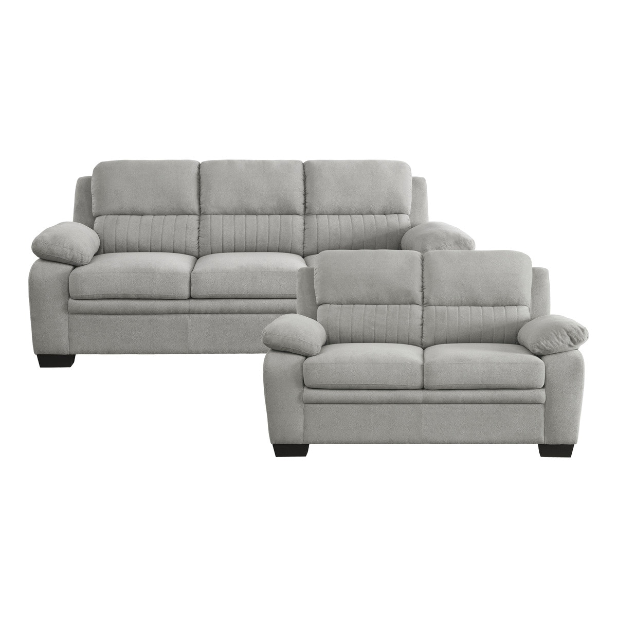Homelegance 2pc Set: Sofa, Love 9333GYKIT2