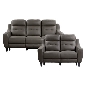 Homelegance 2pc Set: Sofa, Love (Power) 9337GBKIT2PW