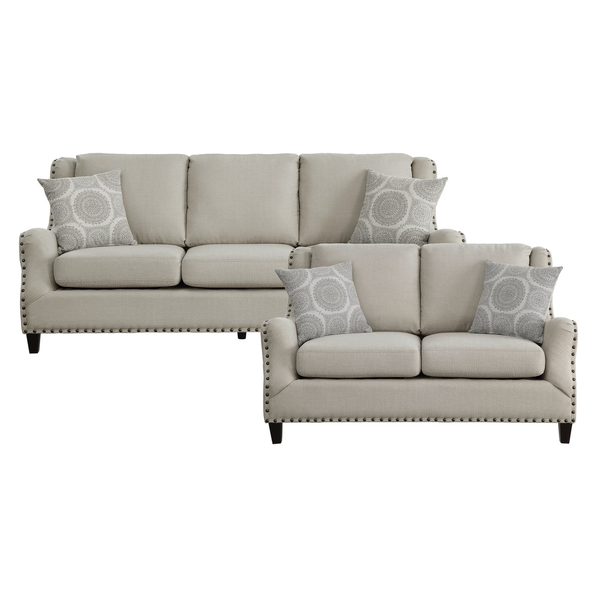 Homelegance Living Room 2pc Set Sofa, Love 9339BEKIT2 Payless