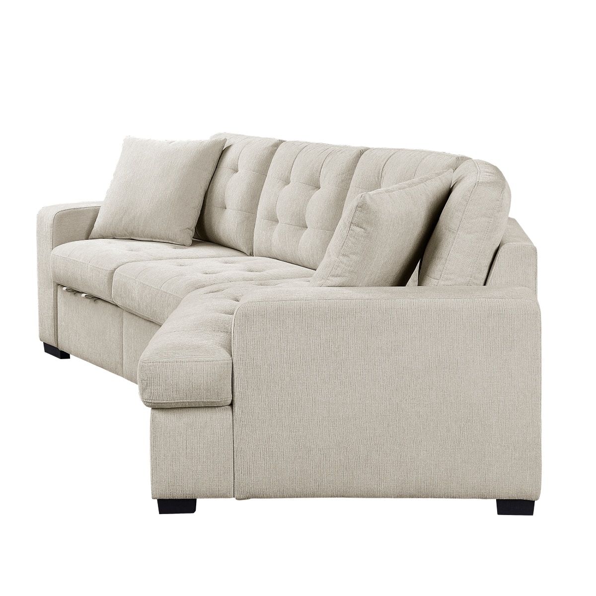  2-Piece Sectional with Pull-out Ottoman 