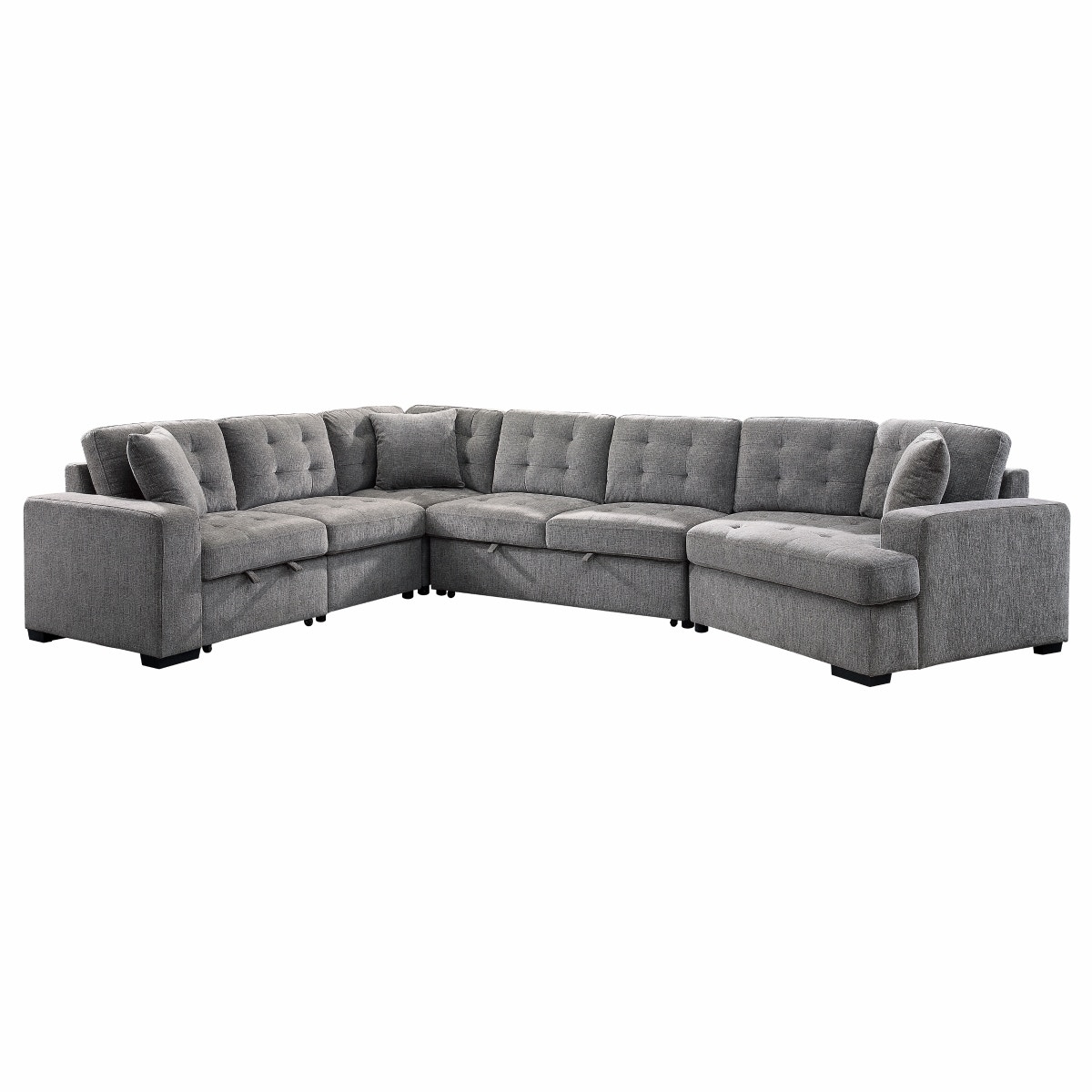  4-Piece Sectional with Pull-out Bed and Pull-out Ottoman 