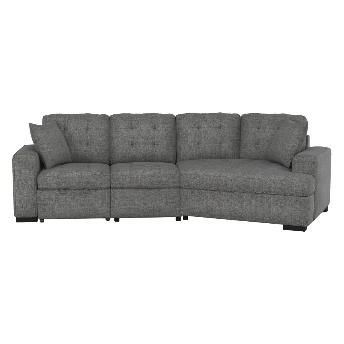  2-Piece Sectional with Pull-out Ottoman 