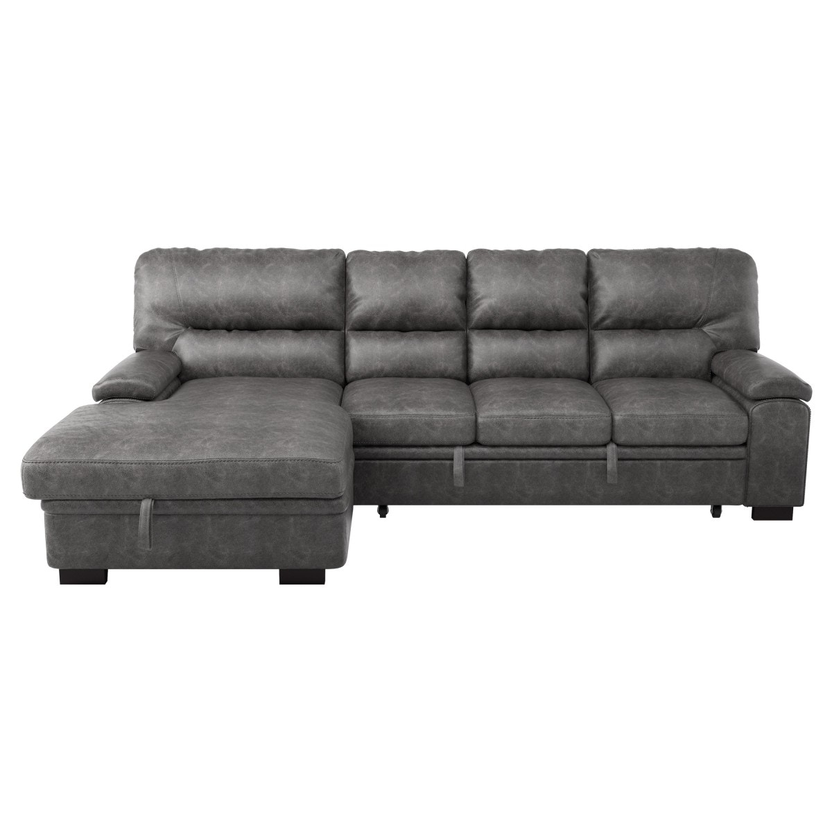  2-Piece Sectional with Pull-out Bed and Left Chaise with Hidden Storage 