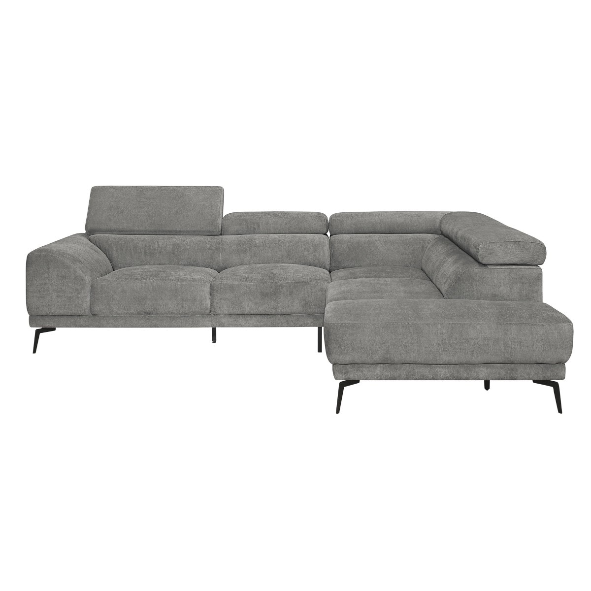  2-Piece Sectional with Adjustable Headrests and Right Chaise 