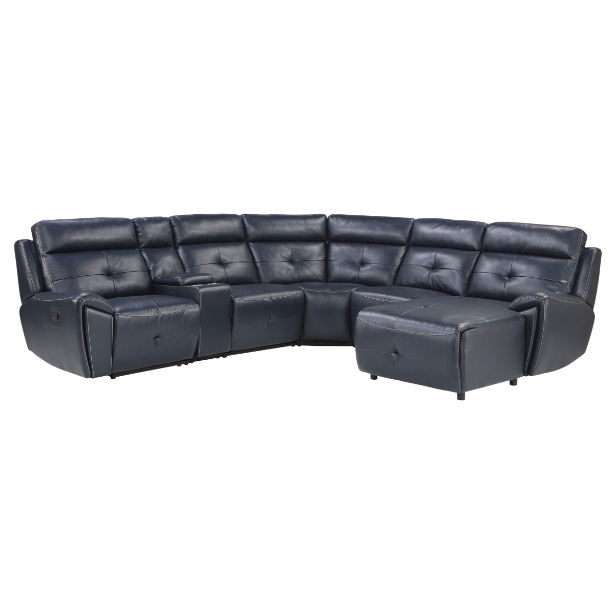  6-Piece Modular Reclining Sectional with Right Chaise 