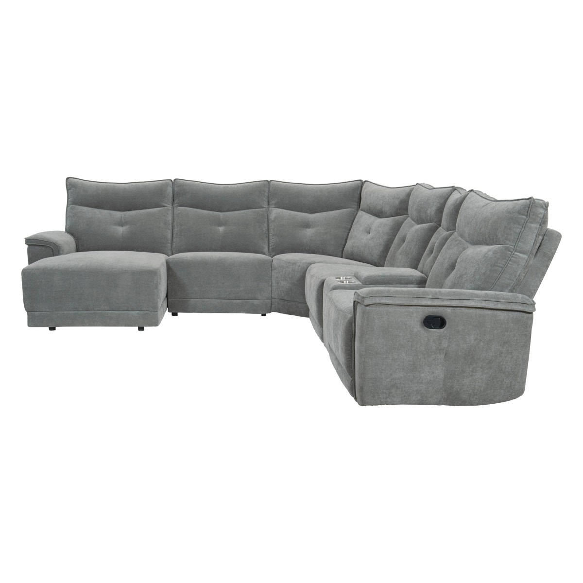 Homelegance 6-Piece Modular Reclining Sectional with Left Chaise 9509DGKIT65LRR