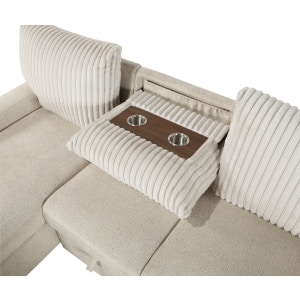  Right Side 2-Seater with Drop-Down Cup Holders and Storage Pouch, Pull-out Bed 