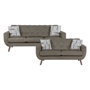 Homelegance 2pc Set: Sofa, Love 9627CAFKIT2
