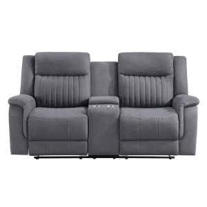  Double Reclining Love Seat with Center Console 