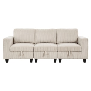  Sofa with Storage, Storage Pouches and Charging Ports 