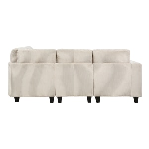  4-Piece Sectional with Storage, Storage Pouches and Charging Ports 