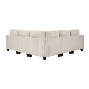  5-Piece Sectional with Storage, Storage Pouches and Charging Ports 
