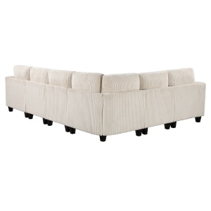  6-Piece Sectional with Storage, Storage Pouches and Charging Ports 