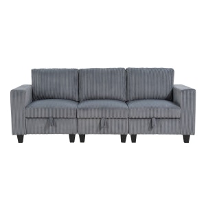  Sofa with Storage, Storage Pouches and Charging Ports 