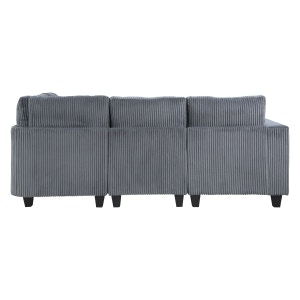 4-Piece Sectional with Storage, Storage Pouches and Charging Ports 