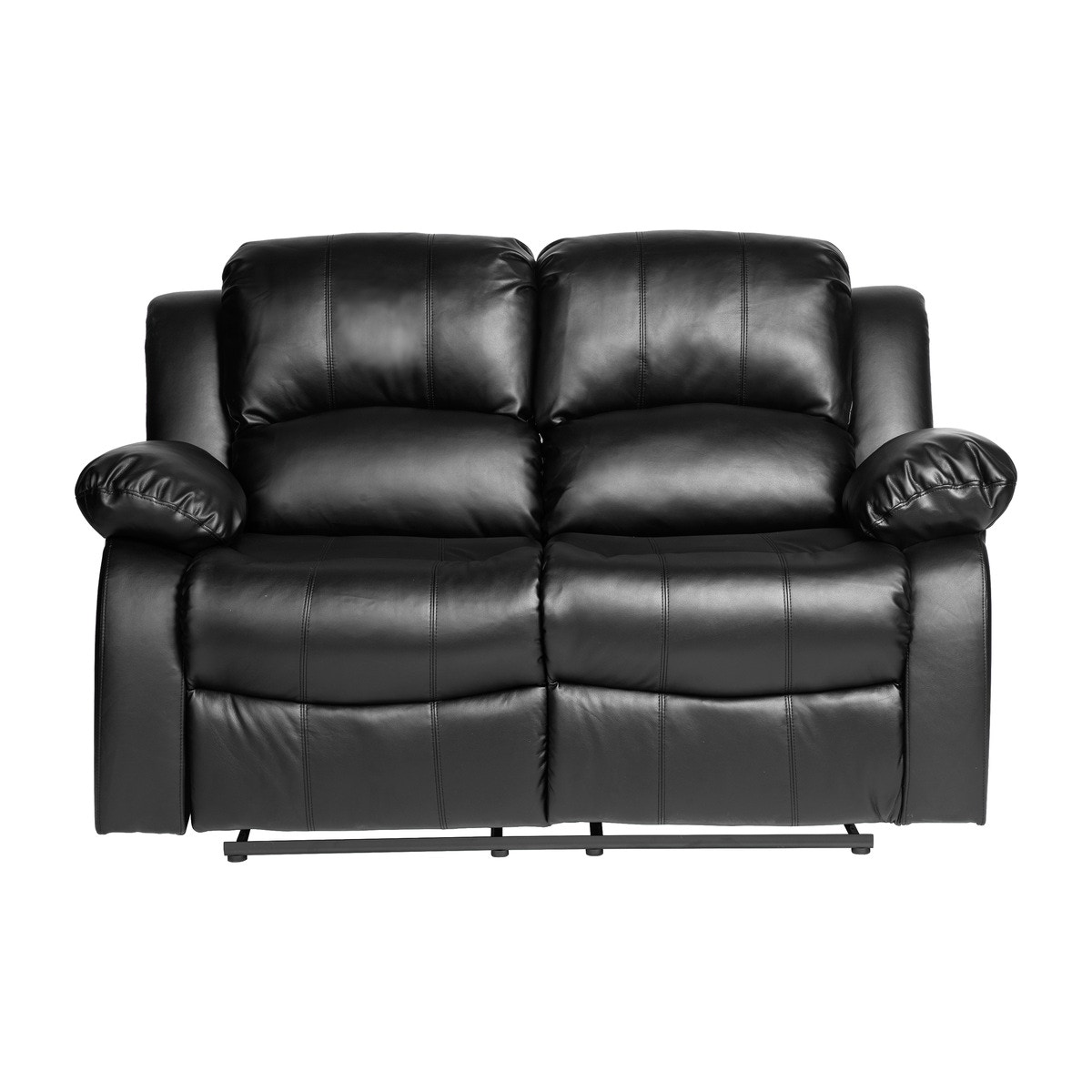 Black double recliner hot sale