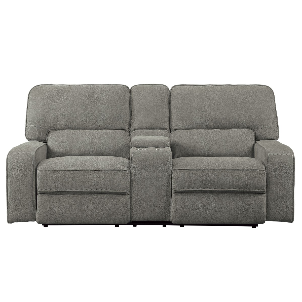 Homelegance Double Reclining Love Seat with Center Console 9849MC-2
