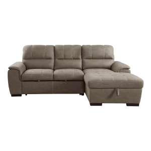 Homelegance 2-Piece Sectional with Pull-out Bed and Right Chaise with Hidden Storage 9858TPKITSC