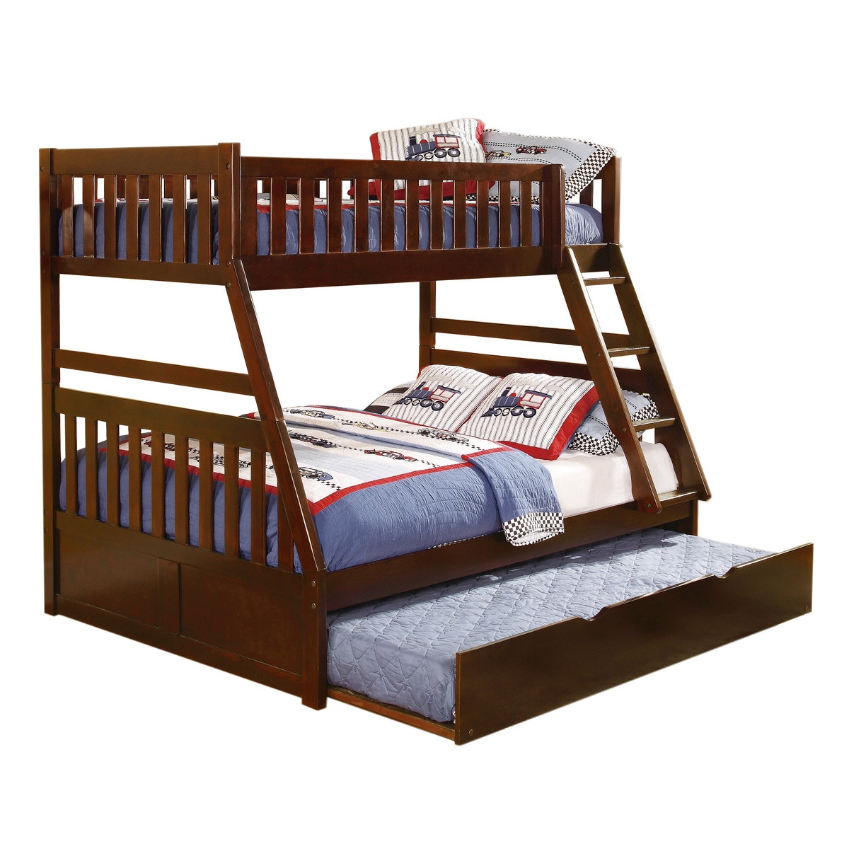  Twin/Full Bunk Bed with Twin Trundle 
