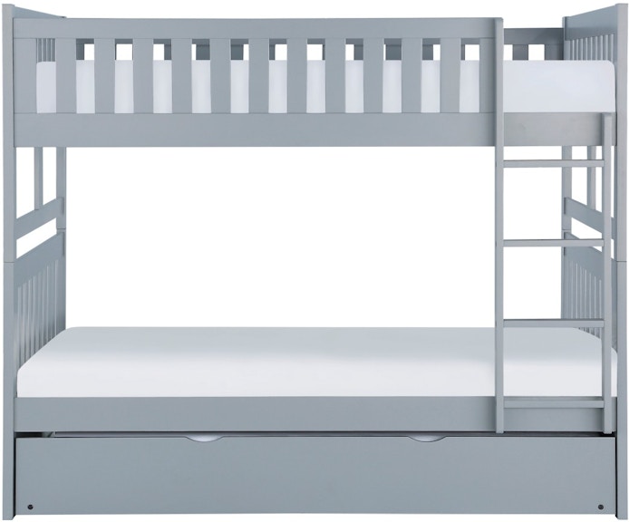 Homelegance Orion Gray Full over Full Bunk Bed With Twin Trundle B2063 322235349