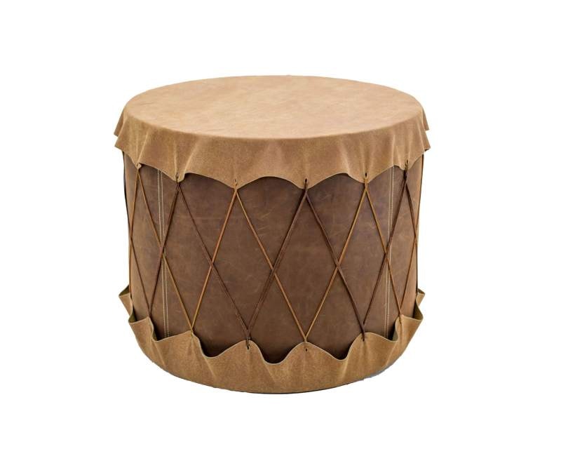 Old Hickory Tannery The Larger Drum Ottoman 3025-TAB