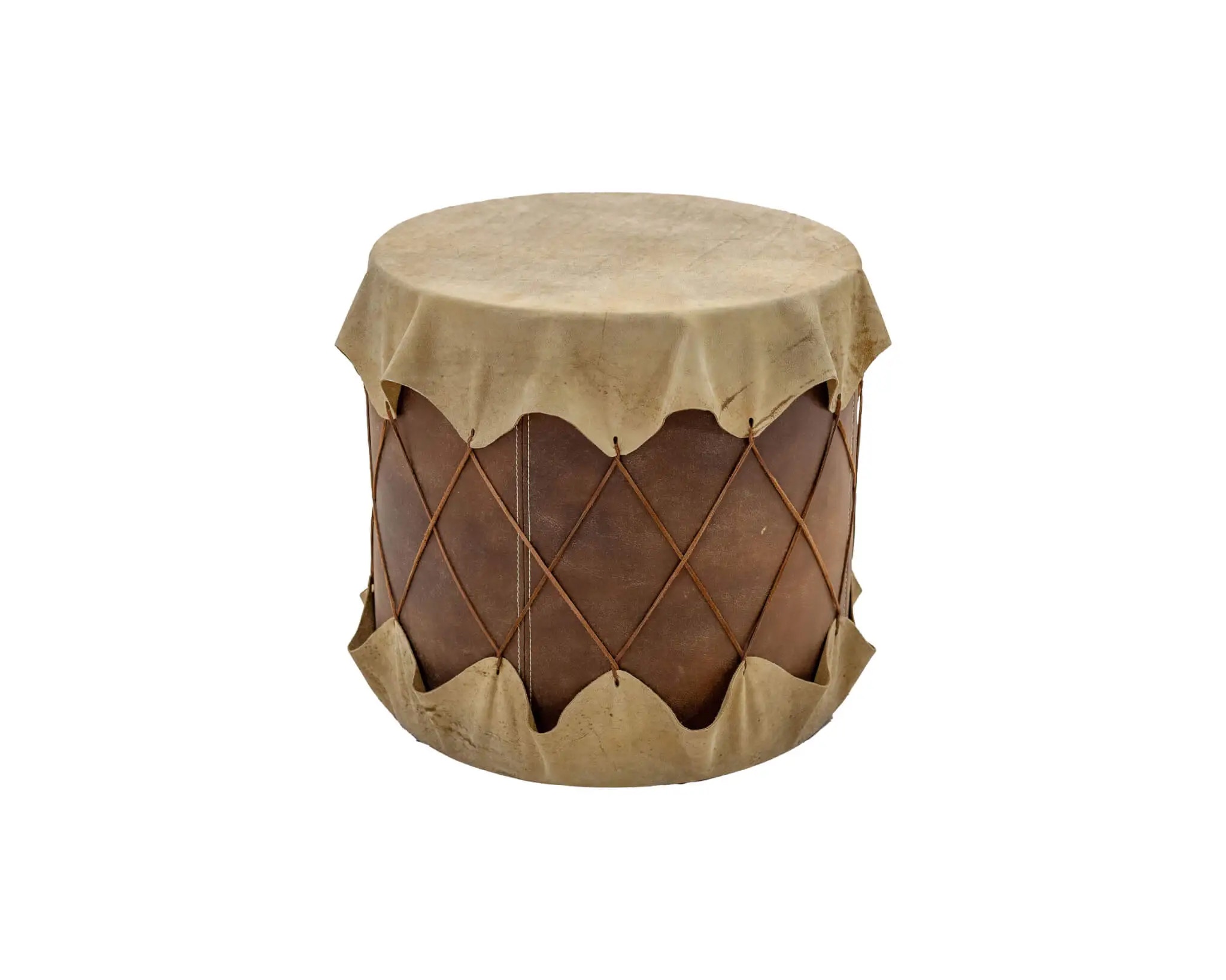 Old Hickory Tannery Drum Ottoman 3026-TAB