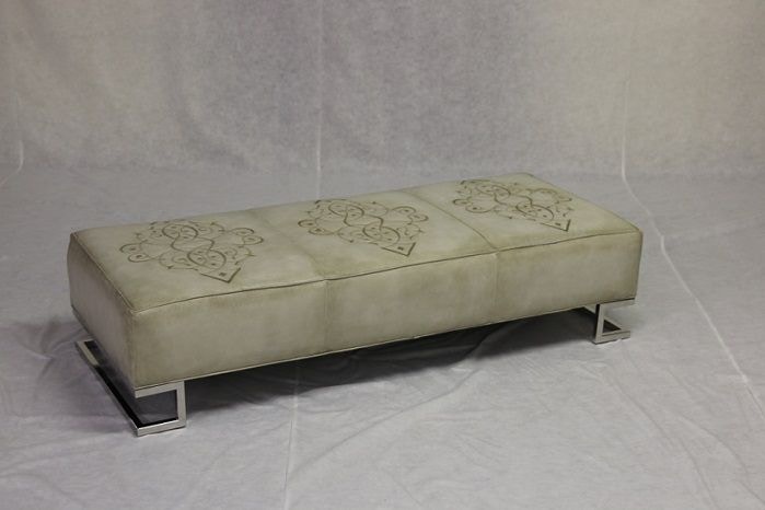 Old Hickory Tannery Metal Leg Ottoman 3056-00