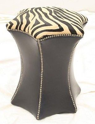 Old Hickory Tannery Hexagon Ottoman 318-00