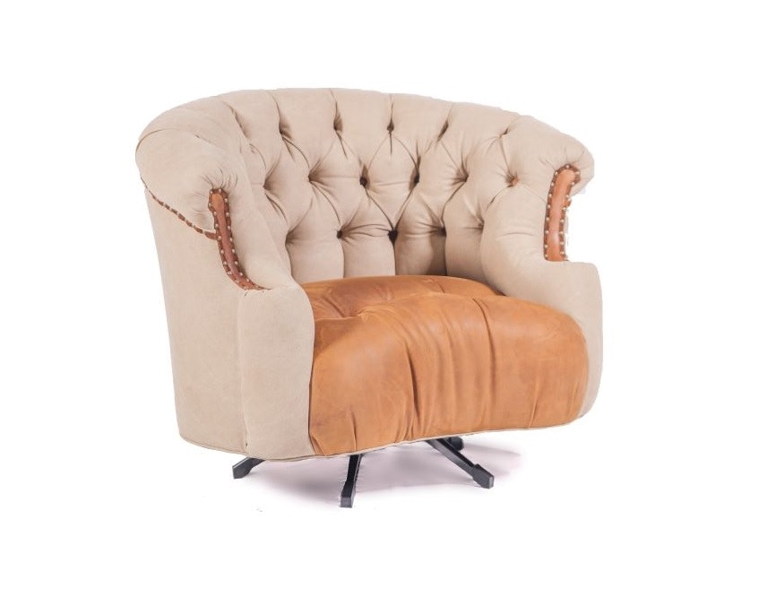 Old Hickory Tannery Swivel Chair 373-01