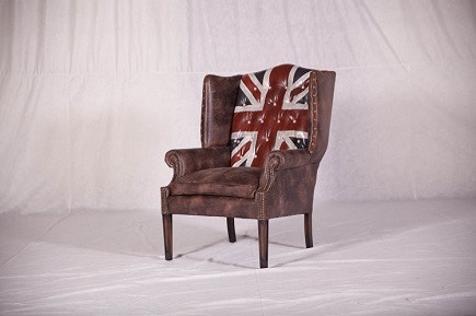 Old Hickory Tannery Union Jack Wing Chair 497-01