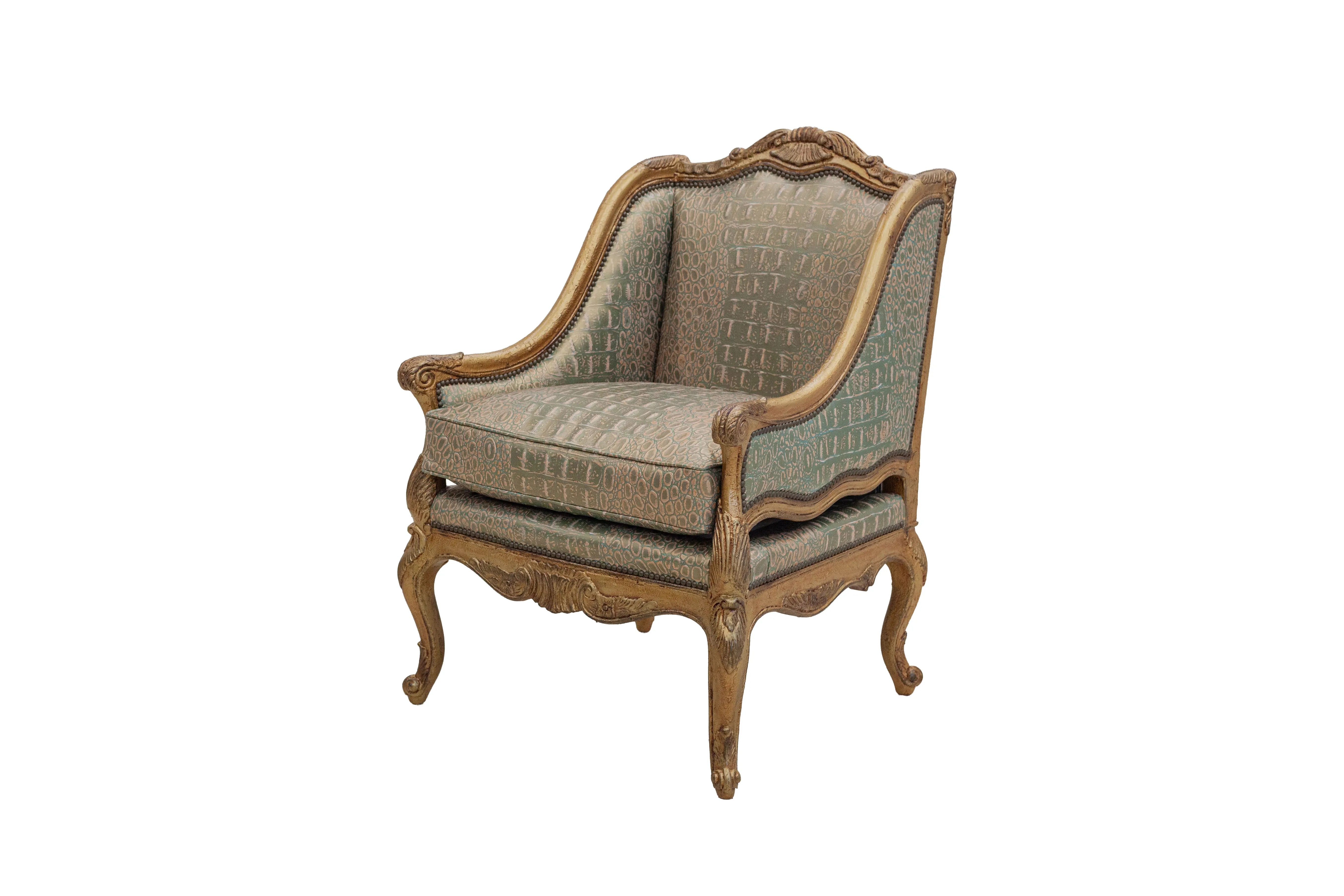 Old Hickory Tannery Carved Chair AI-549-01