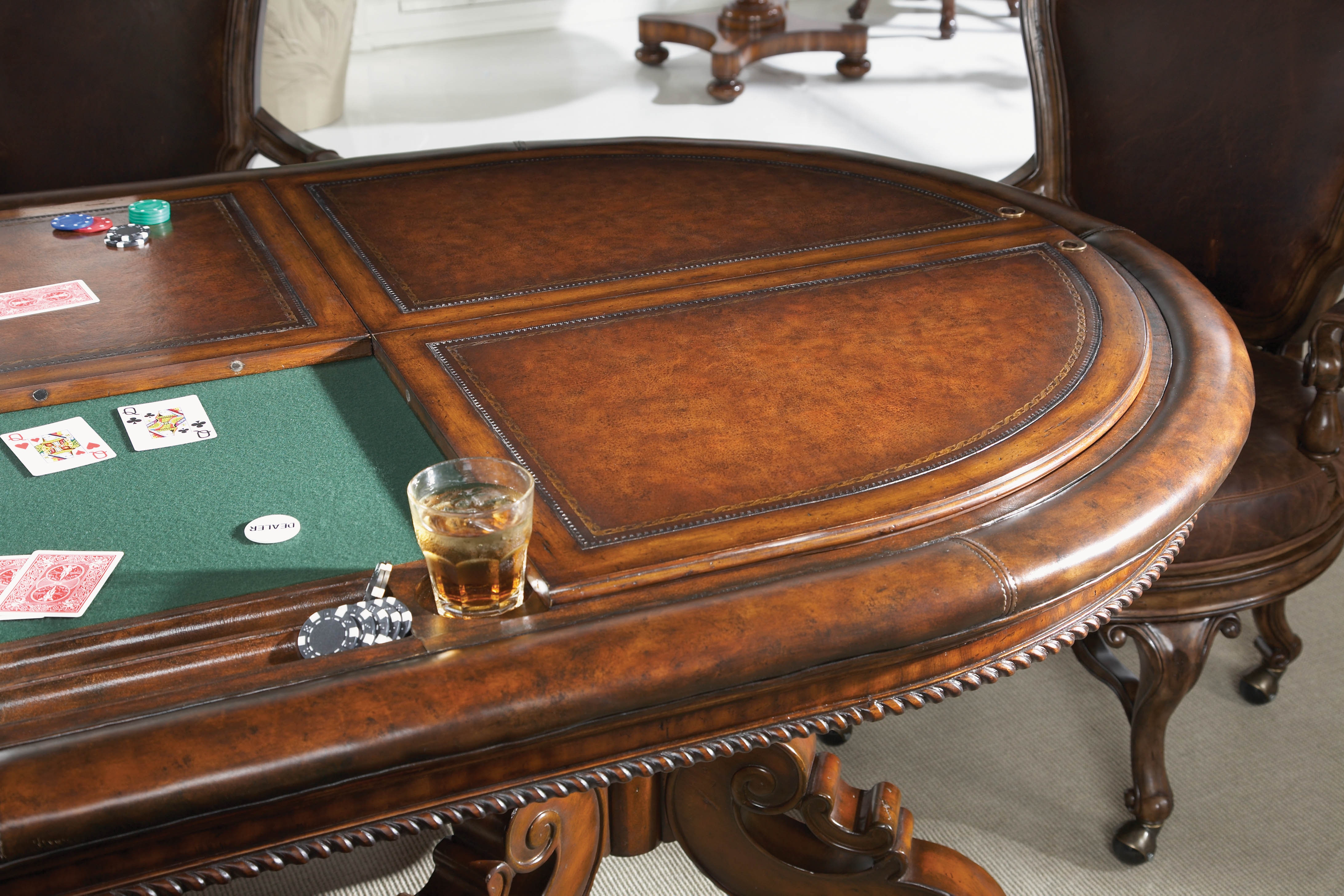 BK245　Maitland Smith　エクセターゲームテーブル　マホガニー Maitland-Smith Furniture - Norwood Furniture - Gilbert, Chandler