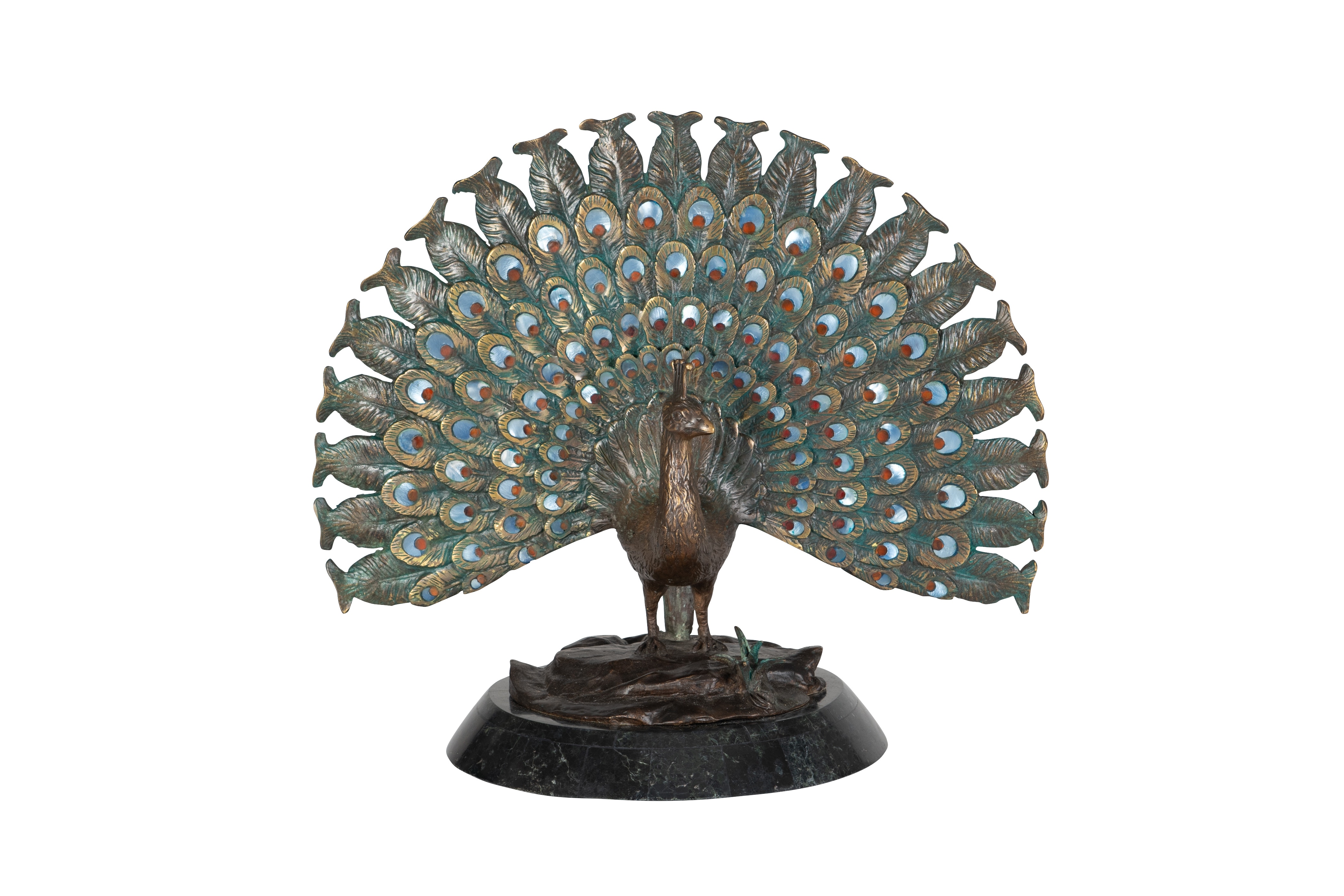 画材 Peacockesque Puffed Peacock Sculpture MA891819