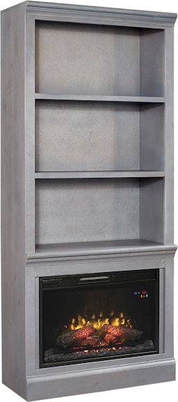 Aspenhome Churchill 74'' Fireplace Display Case DR3472F/12-GHT