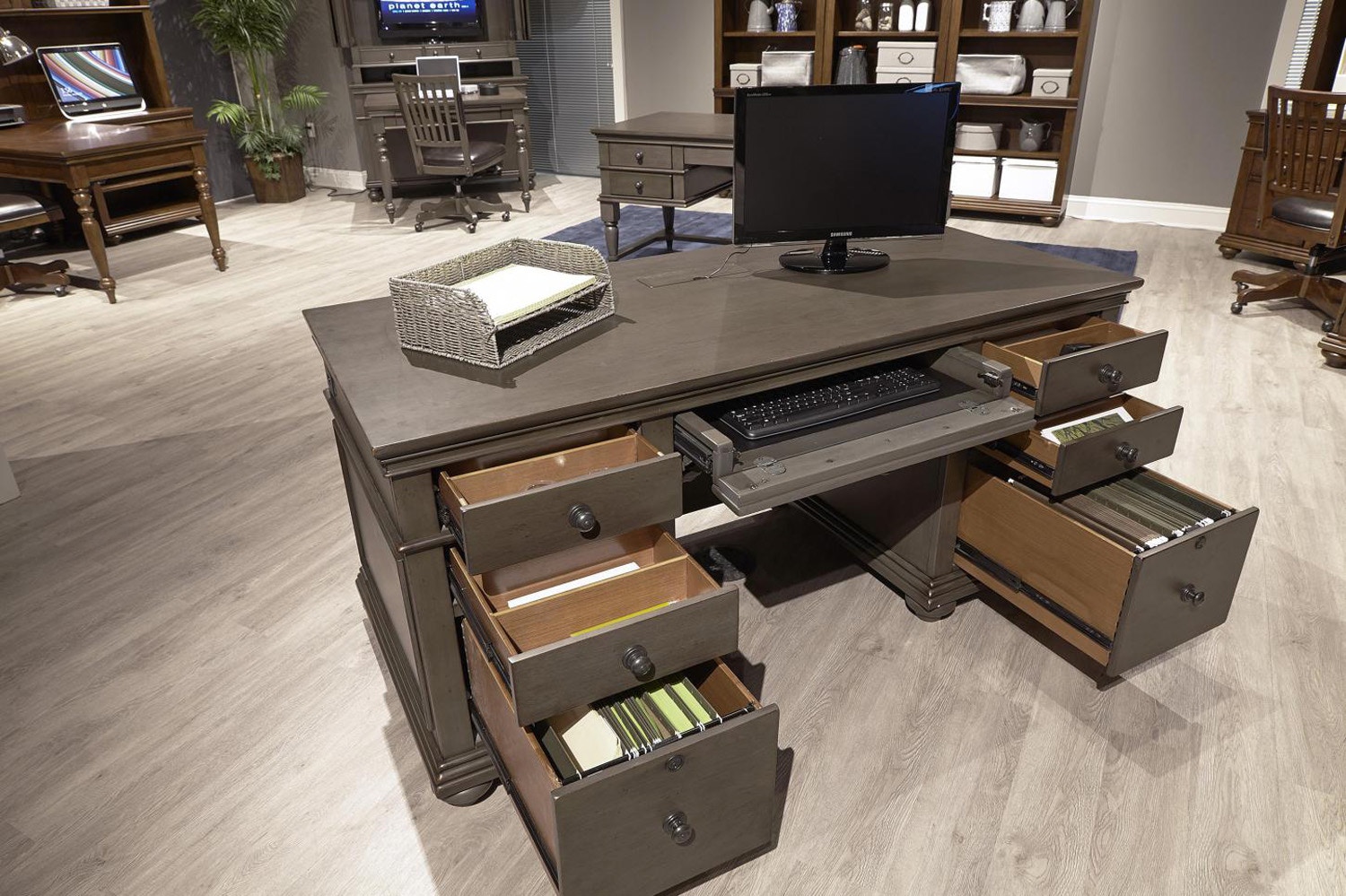 aspenhome I07303PEP Home Office 66'' Executive Desk