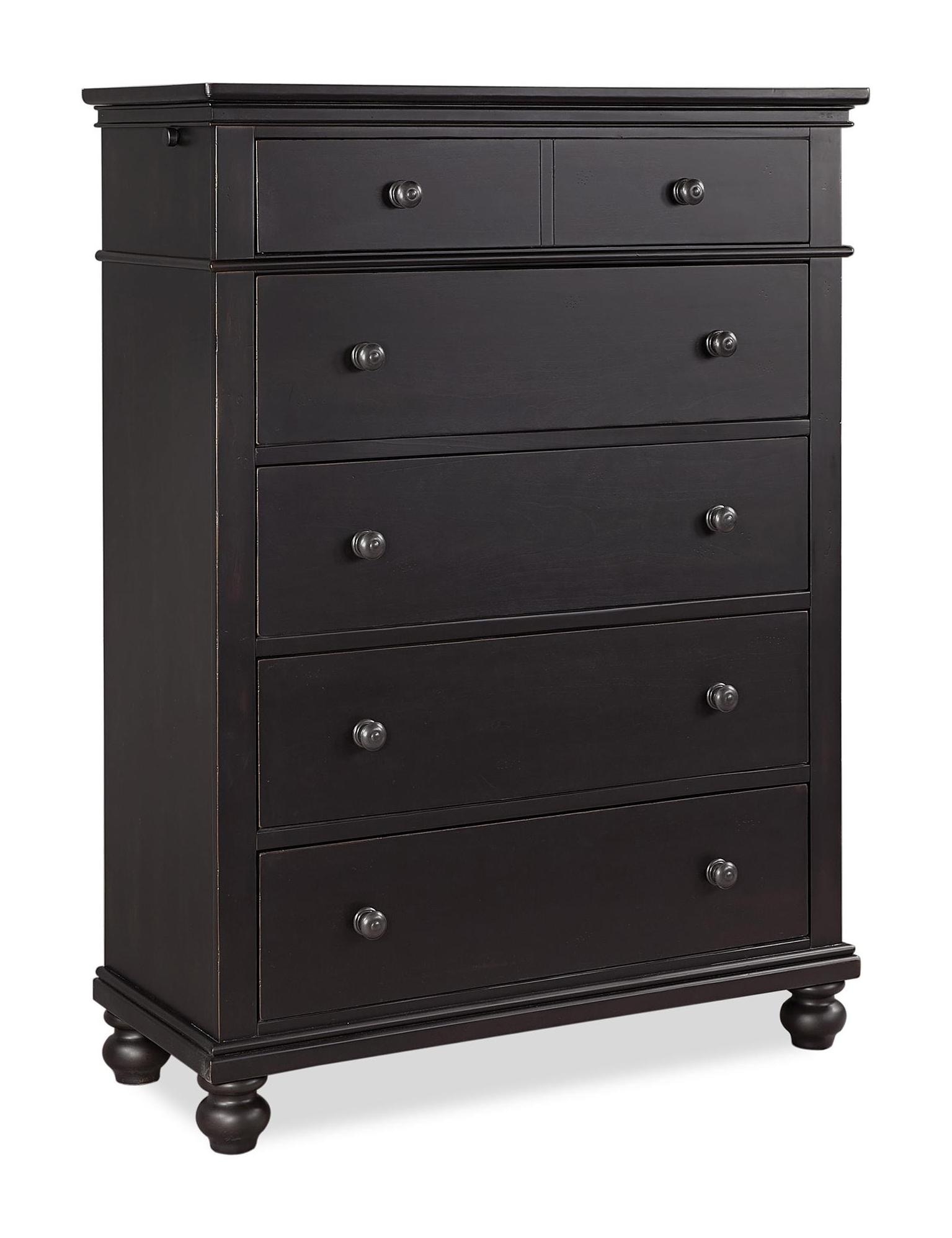 Oxford Black 5 Drawer Chest by Aspenhome I07-456-BLK