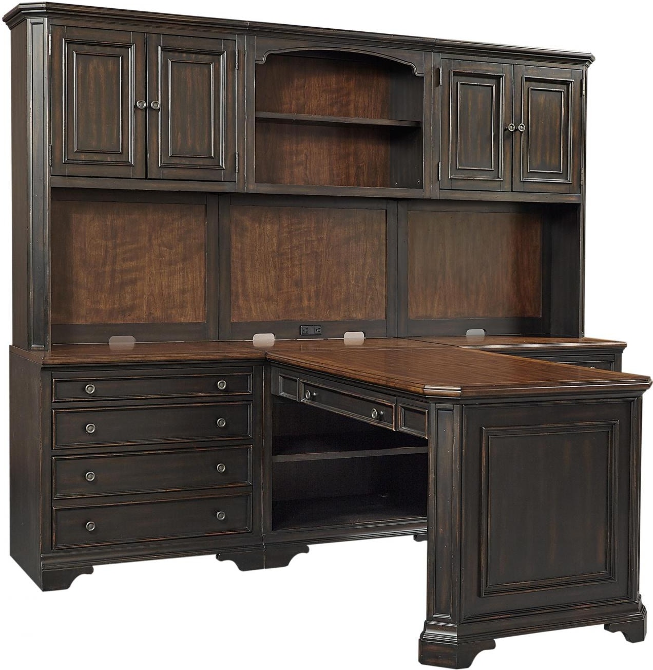 BYBLIGHT Capen 87 in. L Shaped Brown Engineered Wood 2 Drawer Executive Desk  with 51 in. File Cabinet Home Office Computer Desk BB-F1658XF - The Home  Depot