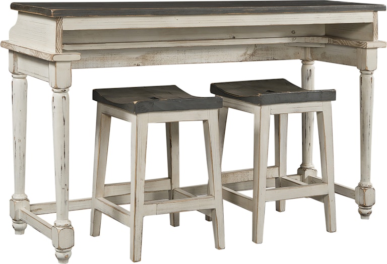 Aspenhome Hinsdale Console Bar Table with Two Stools I250-9151-COT