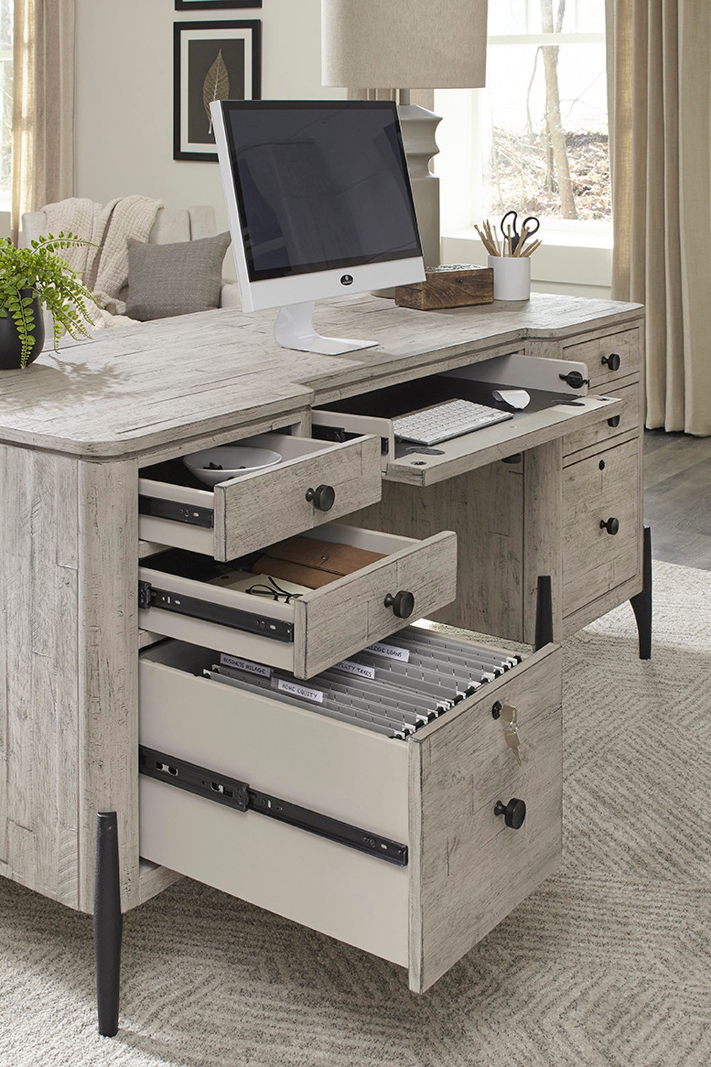 aspenhome Zane 66 Inch Executive Desk I256-303 - Portland