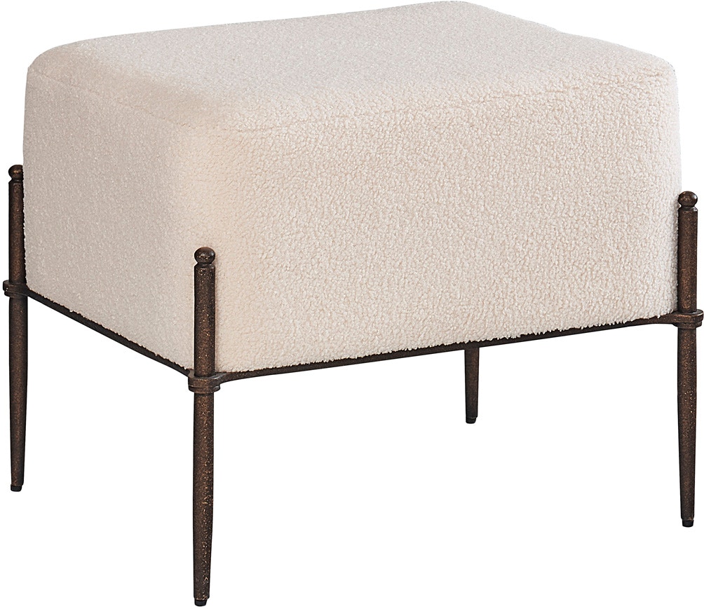 Caroline Shearling Natural Stool - Thumbnail 3