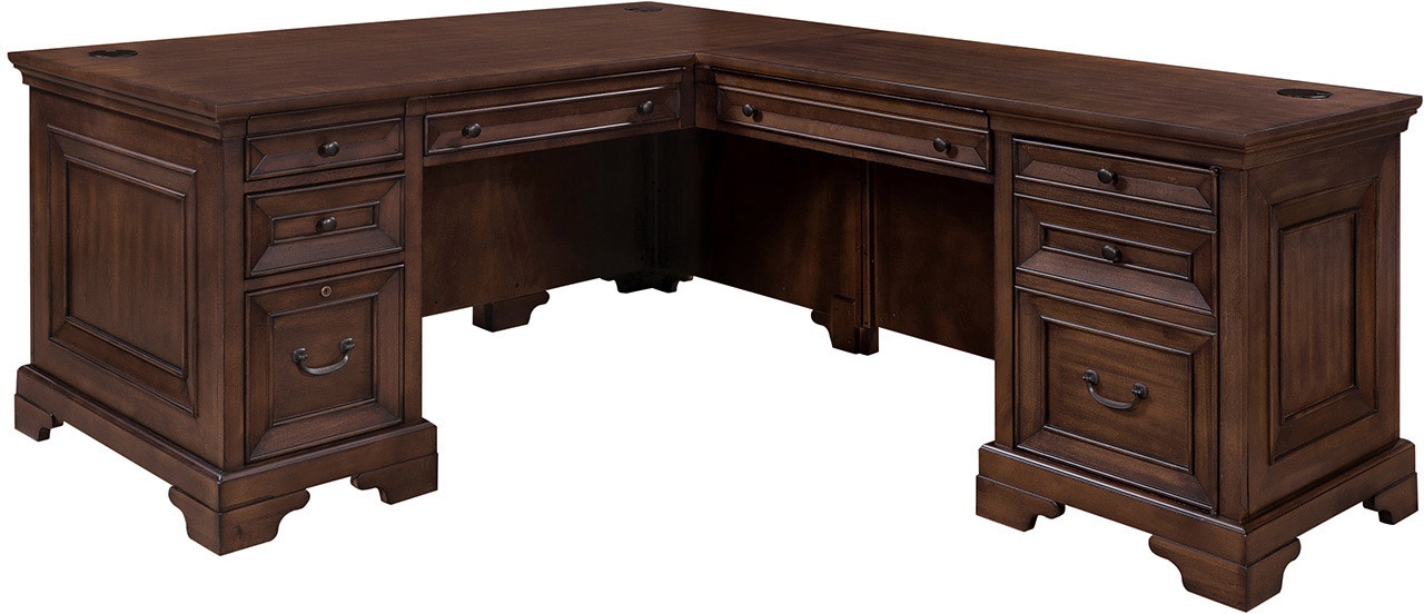 aspenhome Home Office LShaped Desk I40376 Salt Creek Office